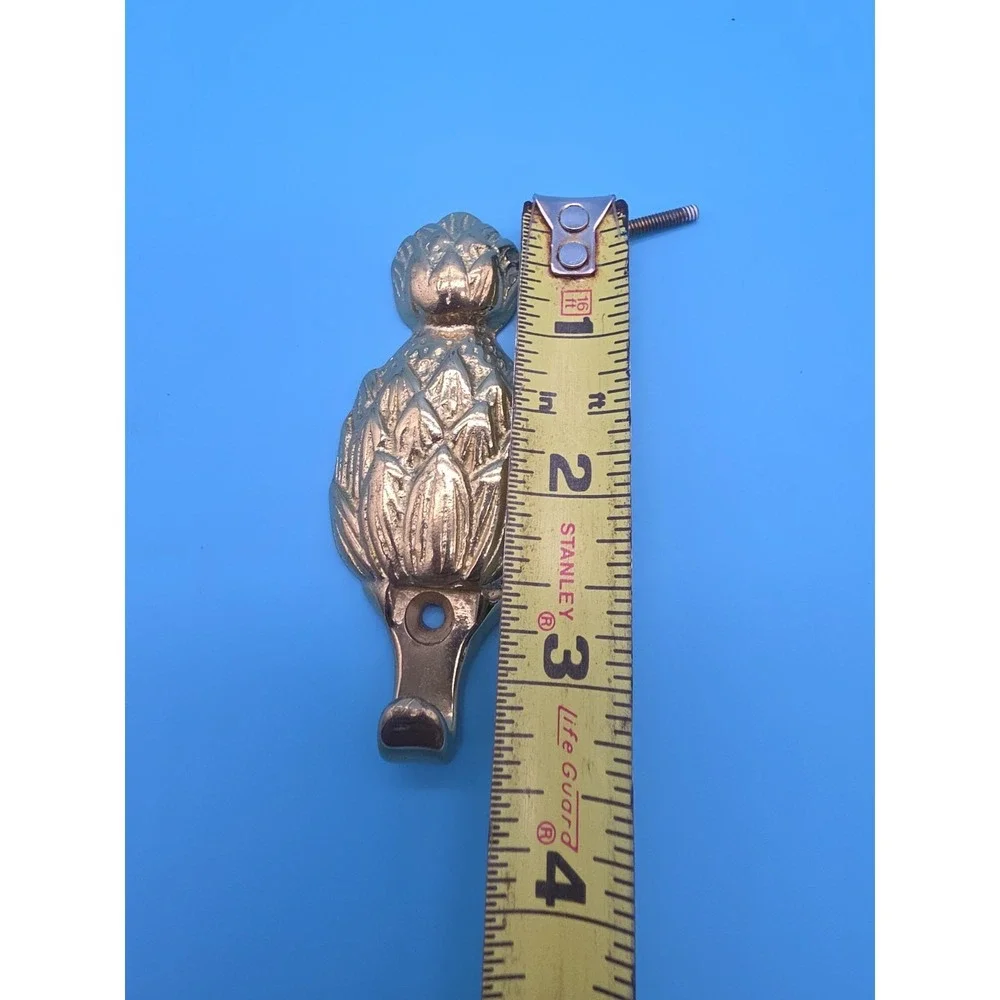 Brass Pineapple Wall Hanger Hook  The Bombay Company 3.5